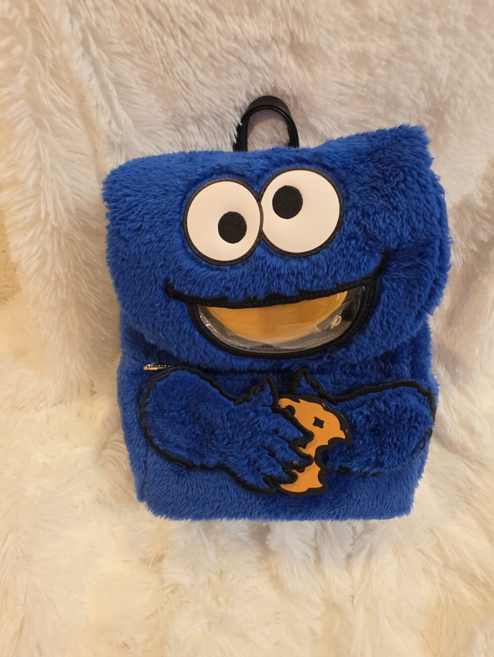 Loungefly Sesame Street Cookie Monster plush backpack with coin purse NWT